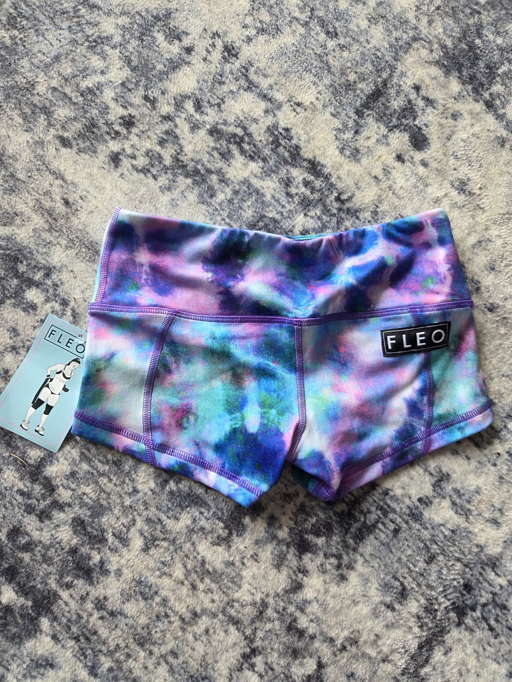 FLEO Shimmy Shimmer Low Rise Contour Athletic Shorts